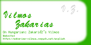 vilmos zakarias business card